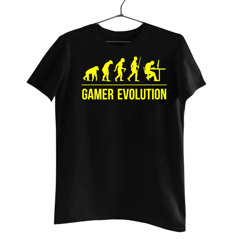 Evolution gamer, tricou cu mesaj